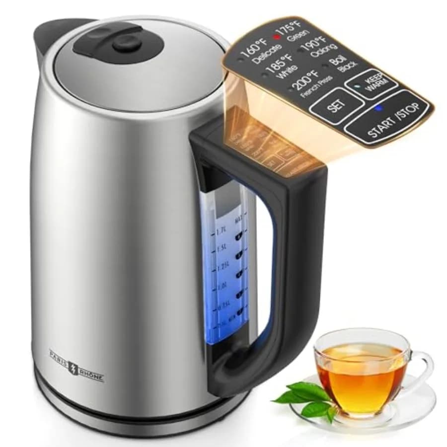 Electric kettle with Temperature Control, 0.7L, 6 Temperature Settings, 500W, Water Heater with Strix Thermostat