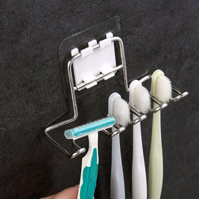 Toothpaste holder, multifunctional suction wall bathroom toothbrush holder, creative shaver holder
