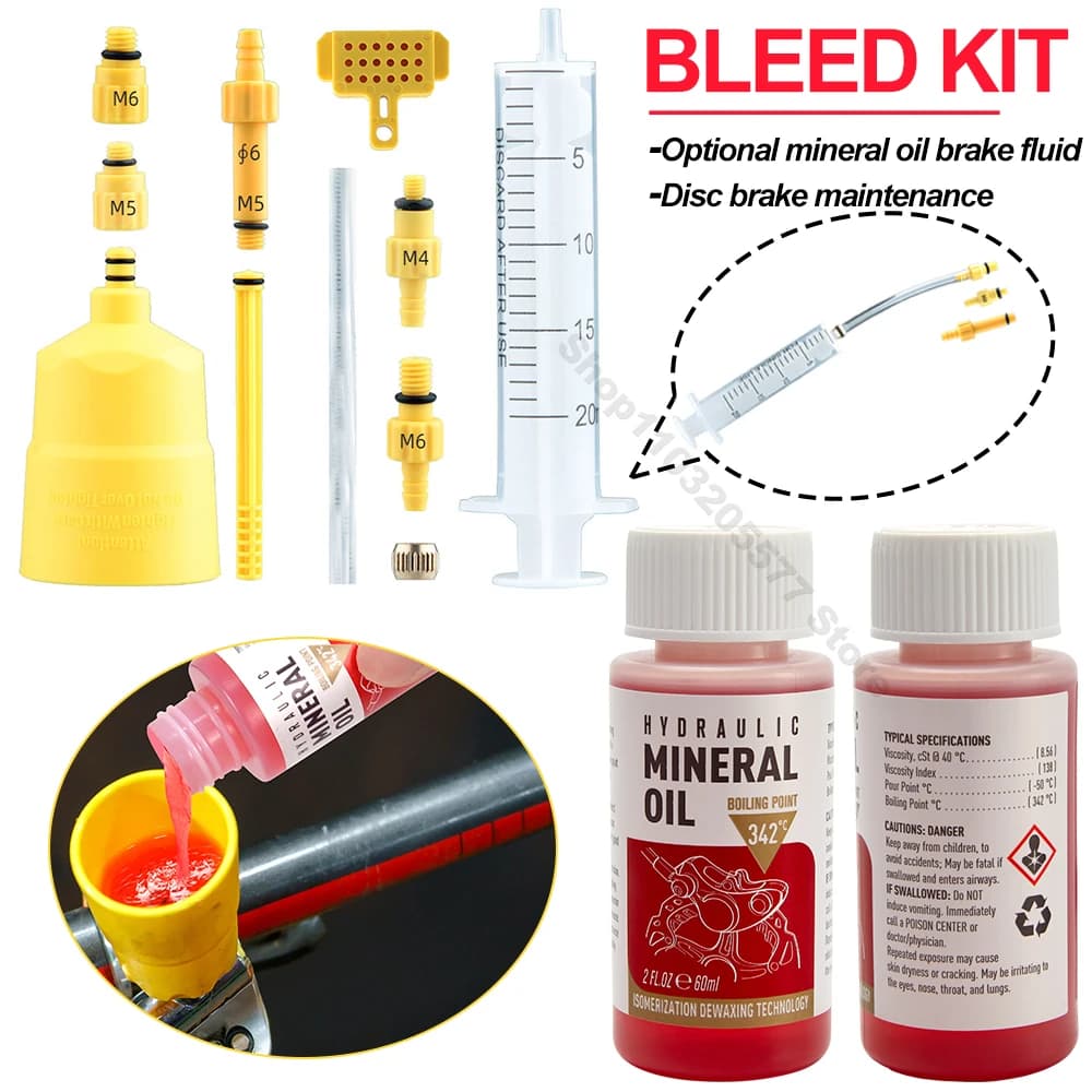60~120ML Bicycle Brake Oil Bleed Kit Tools For SHIMANO,TEKTRO,Avid,Series MTB Road Bike Brake Repair Tool
