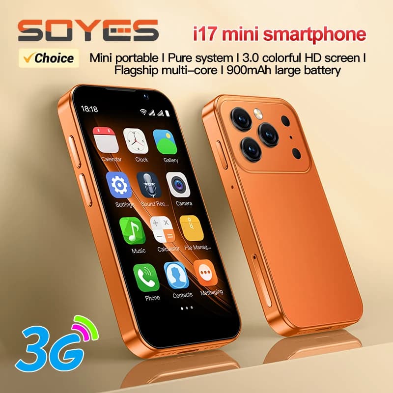 SOYES i17 Mini Smartphone 3.0 "2GB RAM 16GB ROM Dual SIM Standby Doppia fotocamera Android 9.0 3G Rete regalo Piccolo telefono