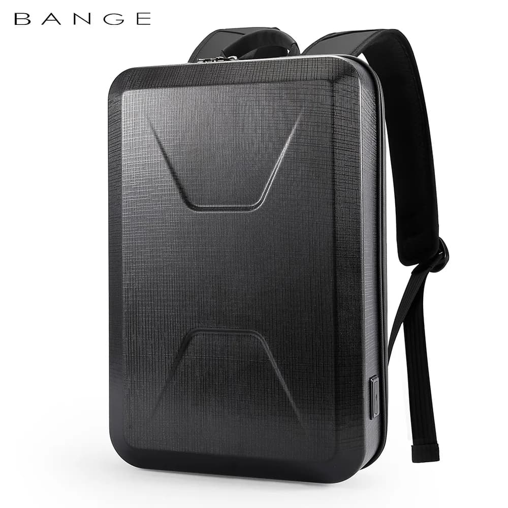 BANGE PC Hard Shell Zaino moda Uomo Zaini da lavoro anti-ladro Zaini per laptop da 15,6 pollici Borsa da viaggio maschile impermeabile