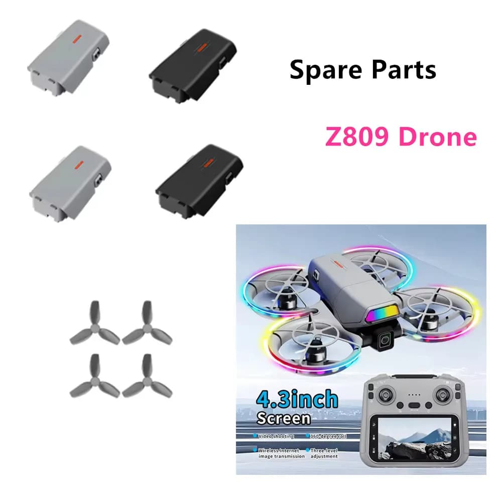 Z809 Drone Original Spare Part 3.7V 1300mAh Battery / Propeller Wing Blade / For Z809 Drone Accessory