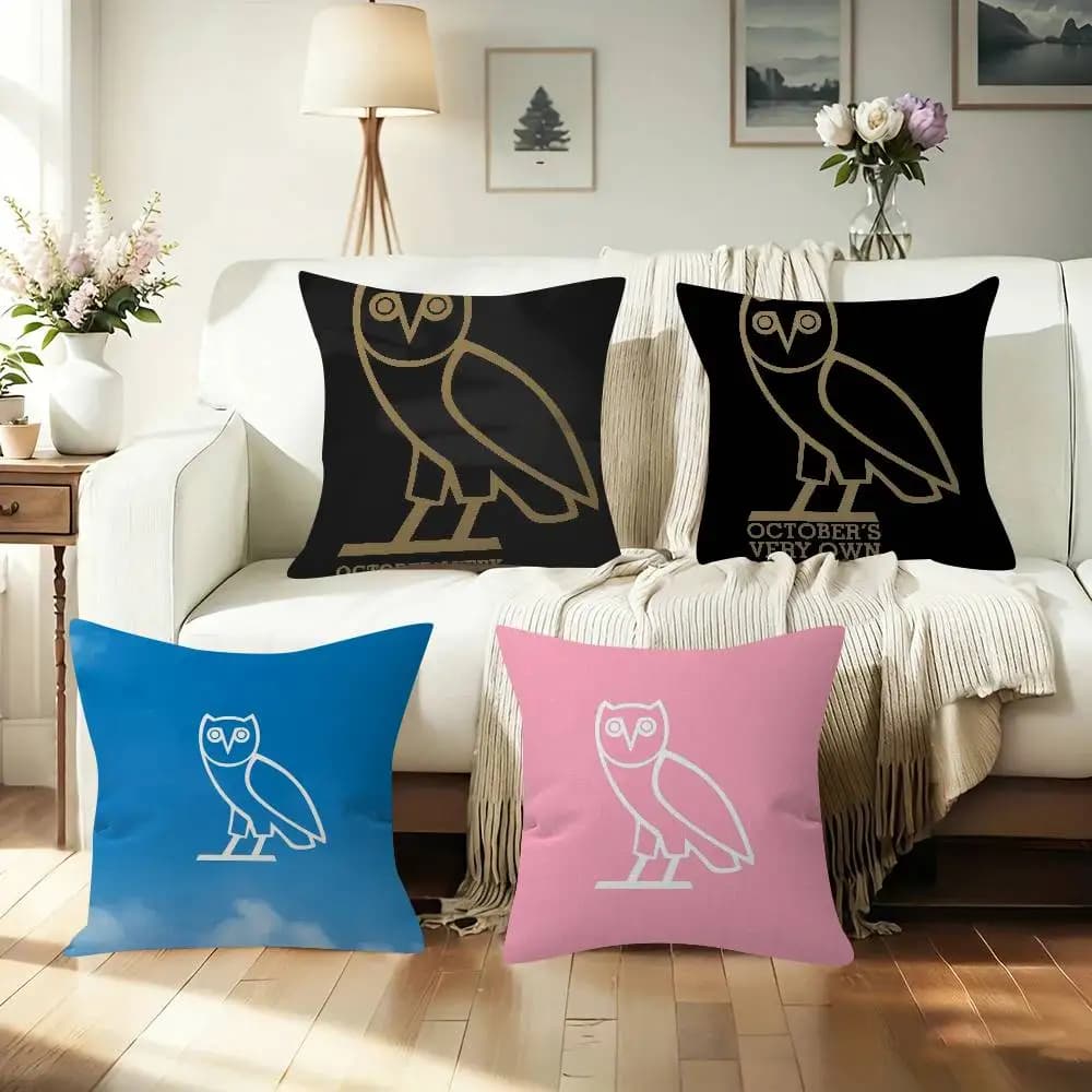 Octobers Very Own-O Owls OVO Federa per cuscino, regalo, decorazione per camera da letto, casa, divano, sedia, cuscino decorativo