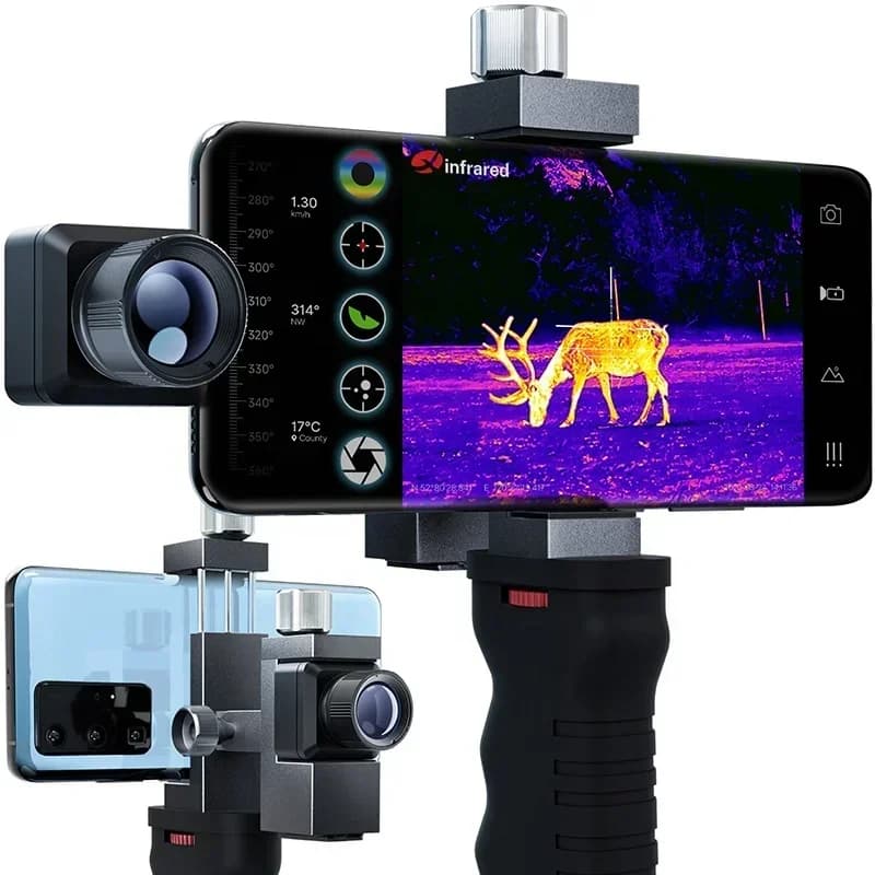 Binocolo Termico T2Pro per Caccia con Visione Notturna HD, Portata 1579 Iarde, Rilevamento Infrarossi per Cervi e Topi