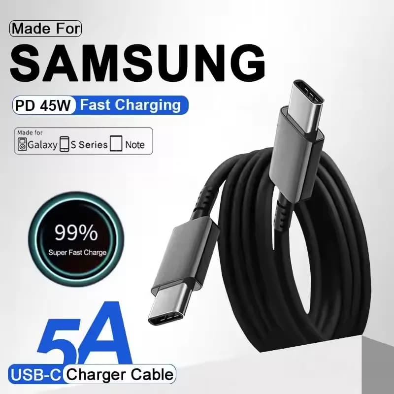 Cavo di ricarica rapida USB-C a USB-C PD 45W per Samsung Galaxy S22 S23 S24 Ultra Note 20 A54 A55, cavi dati dual Type C 1m/1.5m/2m