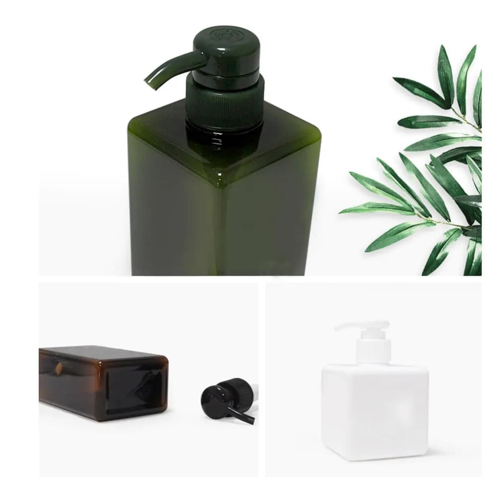 2 flaconi con pompa da 450 ml, robusti e leggeri, dispenser vuoto per lozioni, contenitore ricaricabile per shampoo, dispenser per sapone da appoggio per la casa