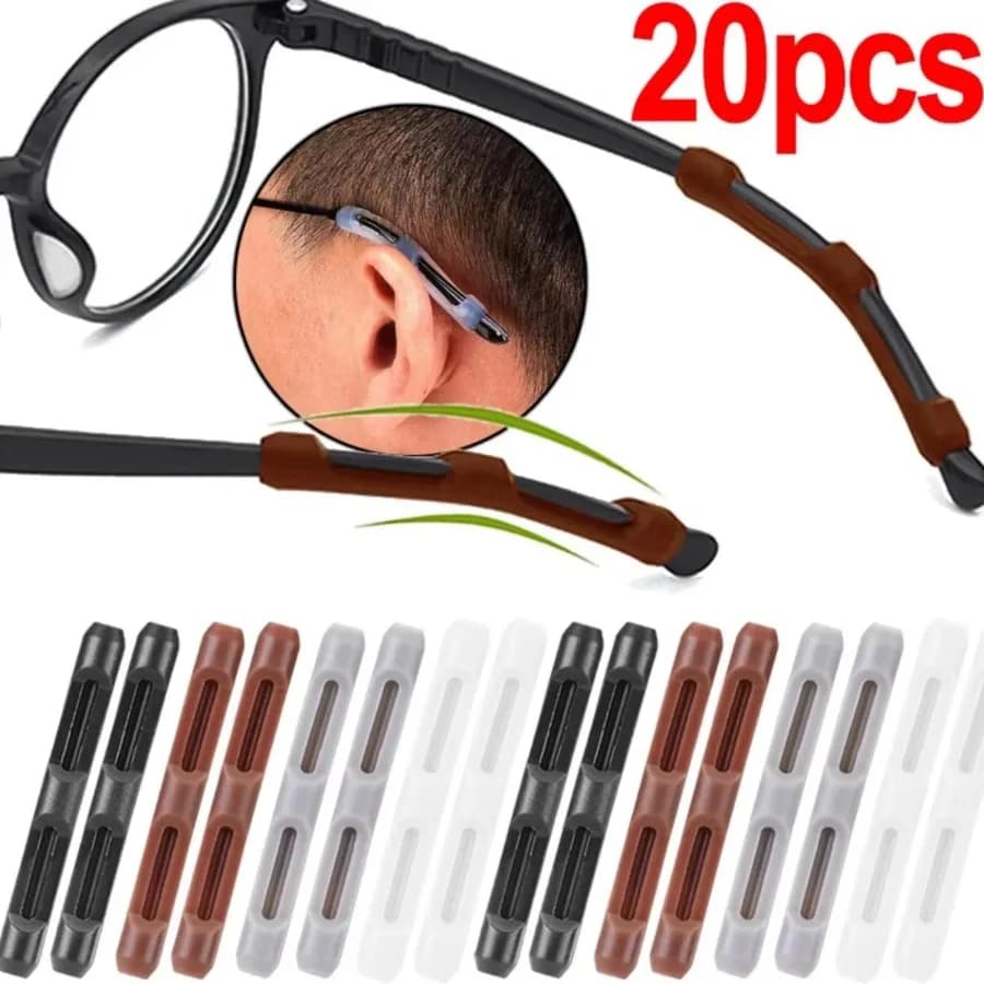 10/20pcs Occhiali Anti-scivolo Manicotto In Silicone Occhio Telaio Gamba Trascina Fissa Gancio Per L'orecchio Staffa Anti-goccia Artefatto Occhiali accessori
