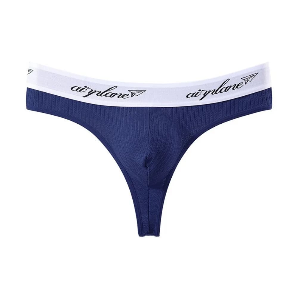 Underpants T-back Bikini Briefs Breathable Lingerie Men Underwear Low Waist Patchwork Thong Male Sports