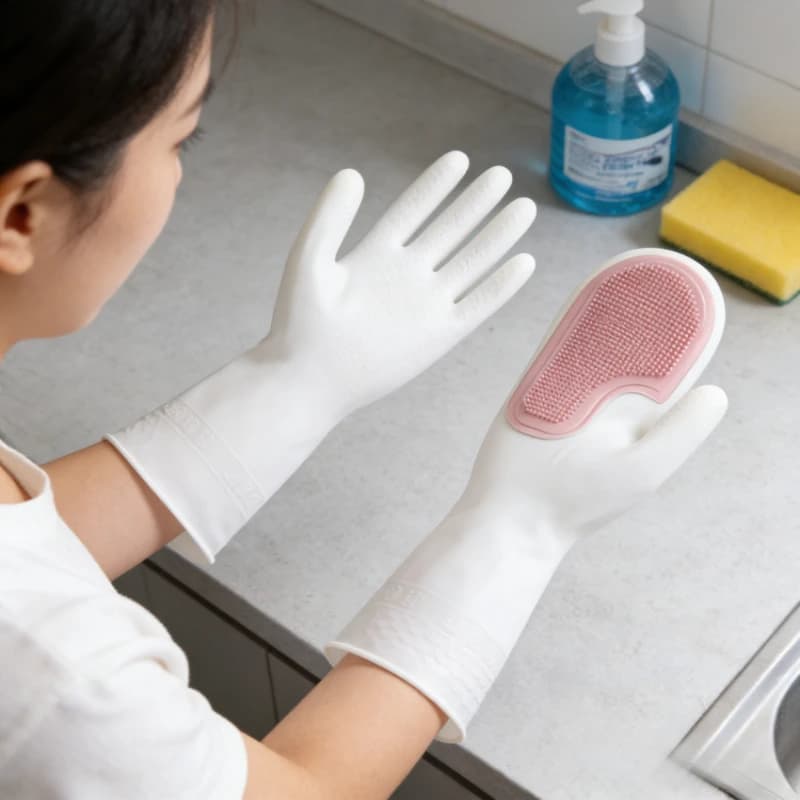 Nuovi Guanti Multifunzionali Magici per Lavare i Piatti in Plastica e Lattice Impermeabili per Pulizia Cucina e Lavanderia