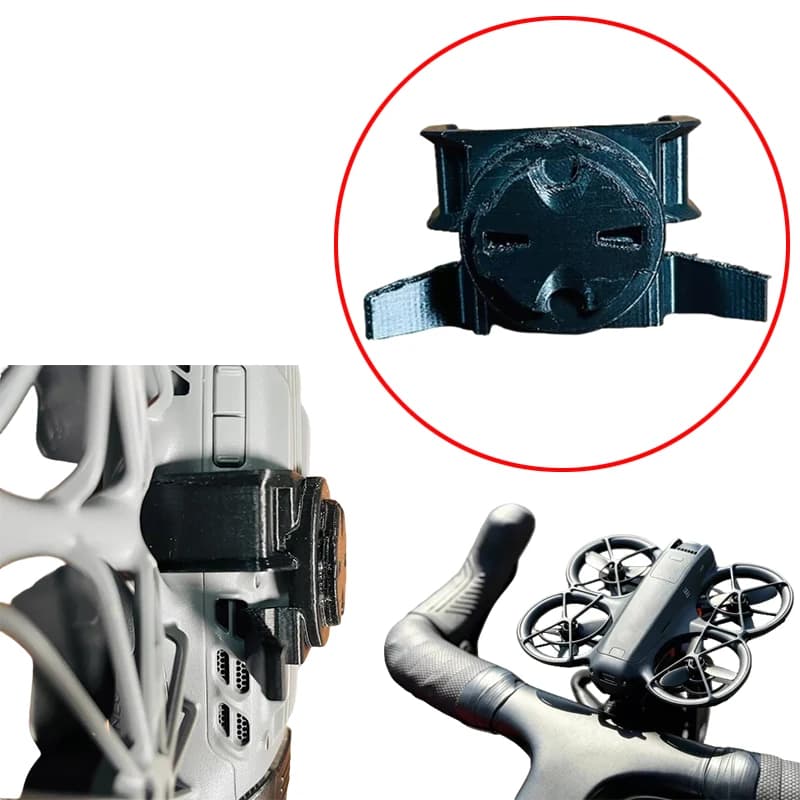 Adattatore per Montaggio su Bici/Moto per Drone DJI Neo2 RC, Fibbia a Sgancio Rapido Compatibile con Base di Fissaggio per Computer Garmin/Wahoo