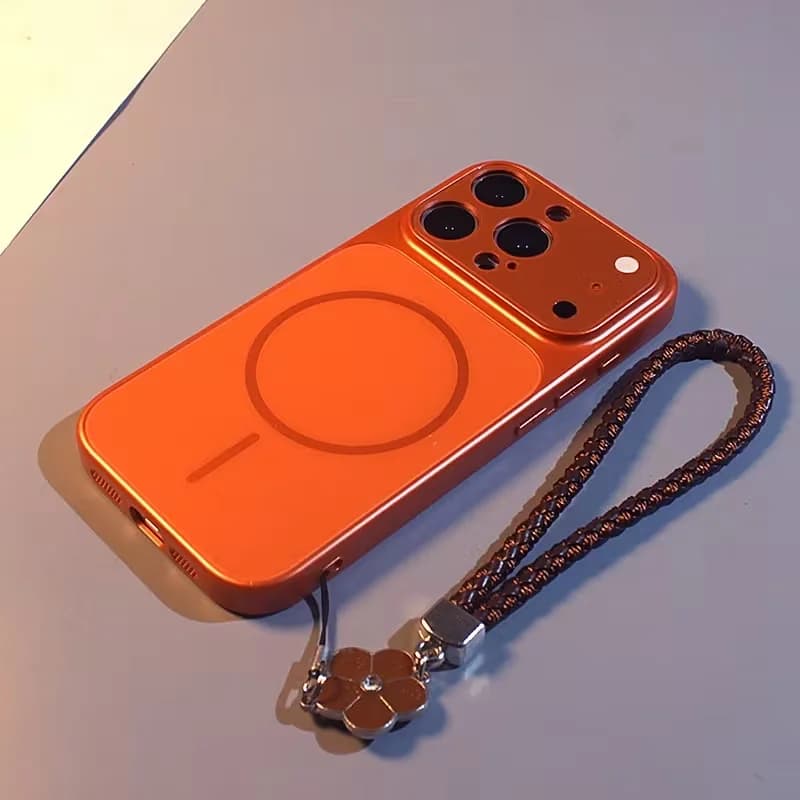 High Quality PC Hard Magnetic Lanyard Phone Case For IPhone 17 Pro Max 11 13 14 15 16 Lens All Inclusive Phone Protective Cse
