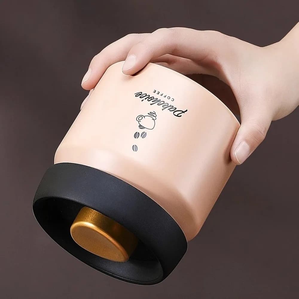 Stainless Steel Vacuum Coffee Container Thickened Keep Fresh Food Storage Jar Moisture-Proof Rust-proof Tea Spice Container