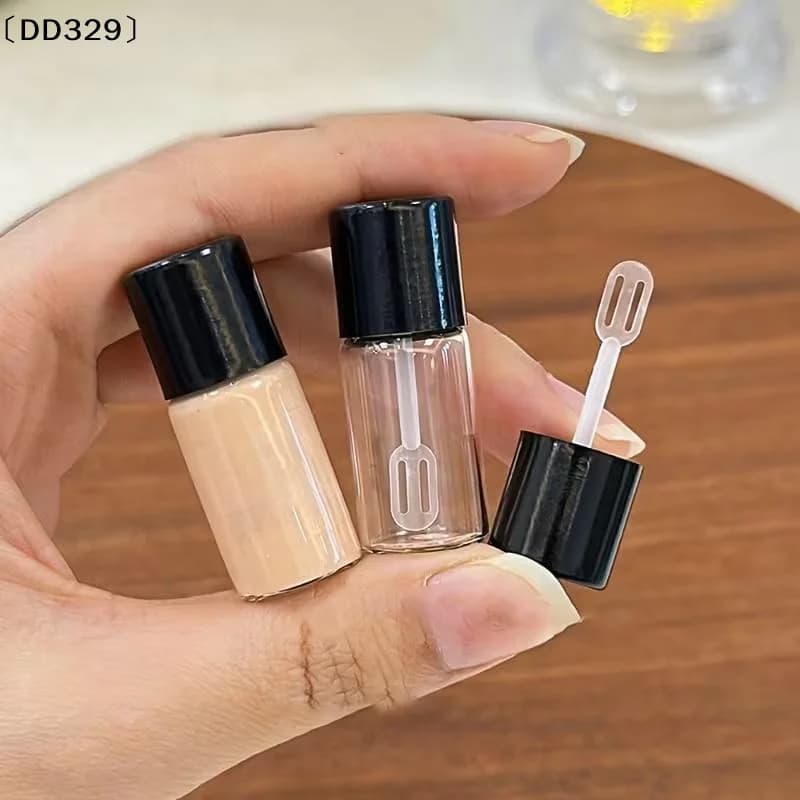 5/10PCS Mini Refillable Bottles Liquid Foundation 4ml Subpackage Travel Empty Bottle Digging Spoon Glass Cosmetics Tools〔DD329〕