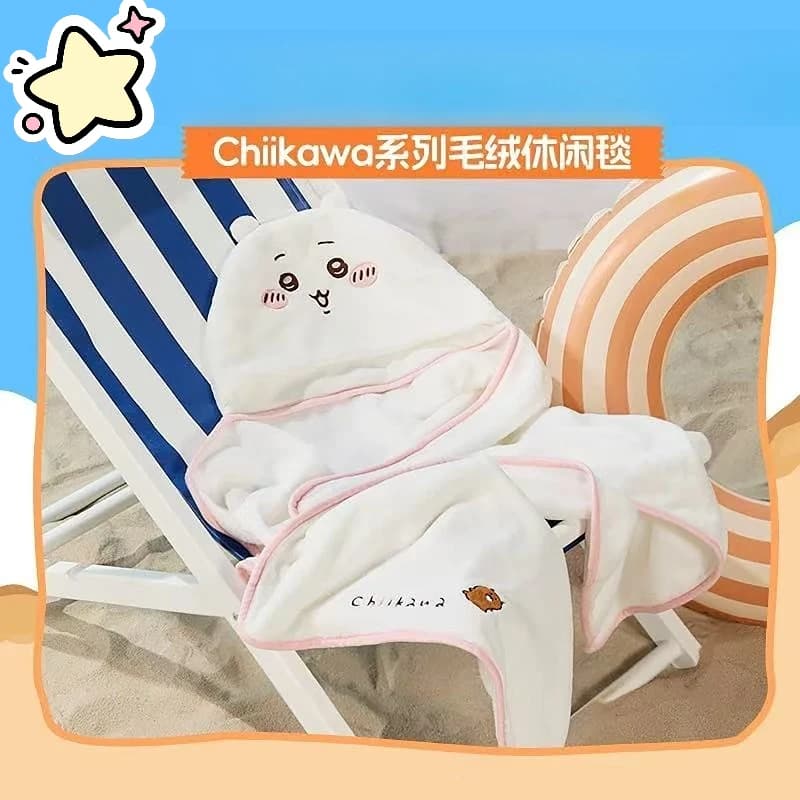 Anime Chiikawa Blanket Dormitory Office Air Conditioning Throw Nap Blanket Thickened Fabric Soft Comfortable Skin-friendly Warm
