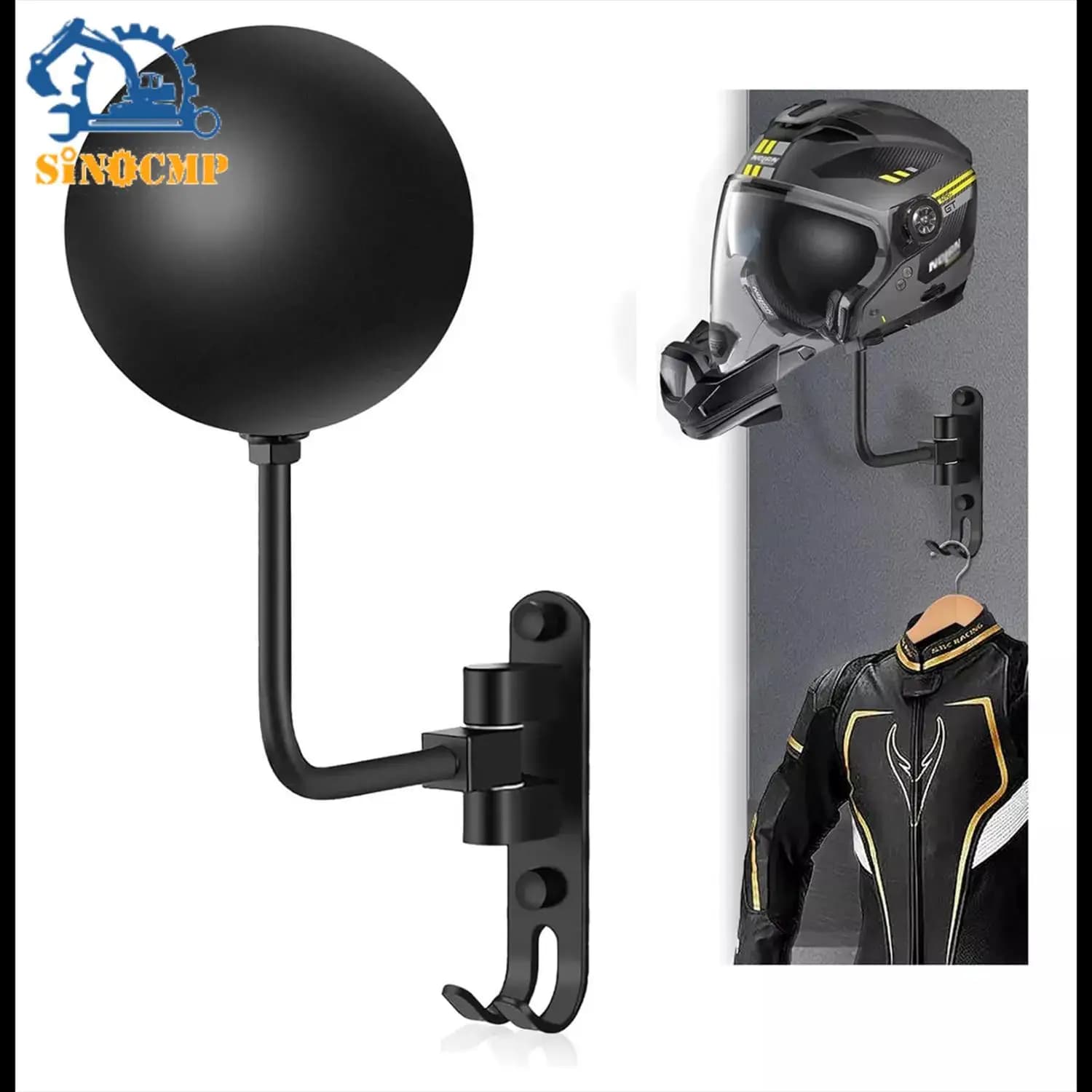 Staffa portacasco per moto montata a parete per casco da 1 pz. Attrezzature e parti per moto