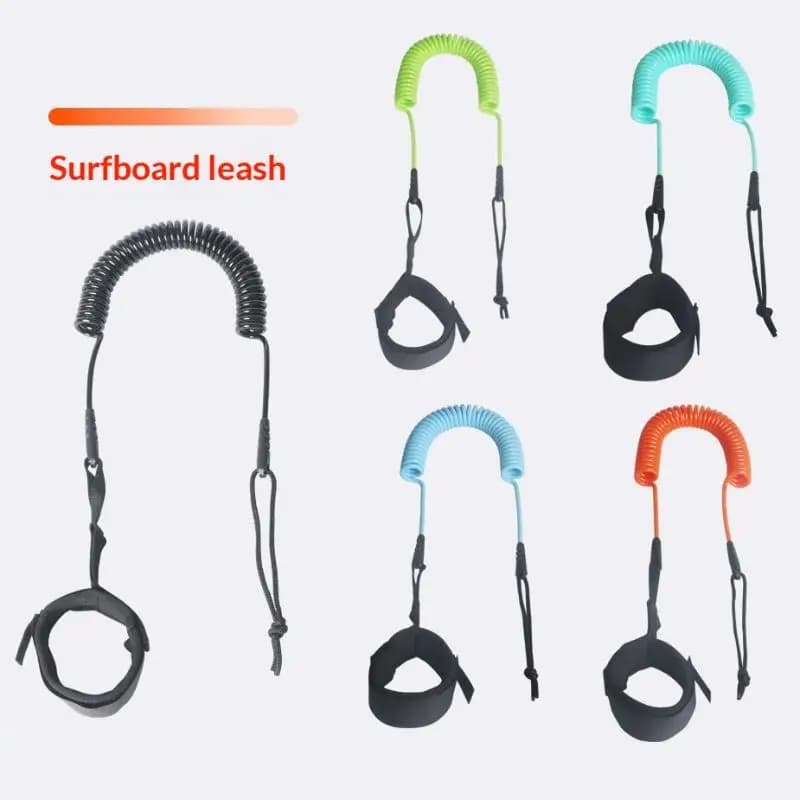 1 Pezzo Leash da Caviglia per Surf e SUP, 10 Piedi, Elastico a Spirale, Corda per Gamba per Stand Up Paddle Board, Leash da Caviglia per Tavola da Surf, Accessori per Surf