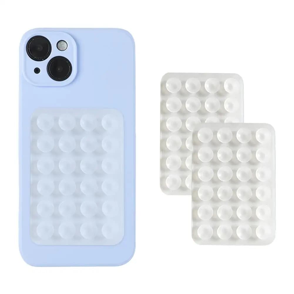 Adesivo con supporto per telefono in silicone con ventosa trasparente Supporto per telefono con ventosa Adesivo con supporto in gomma per pad fisso