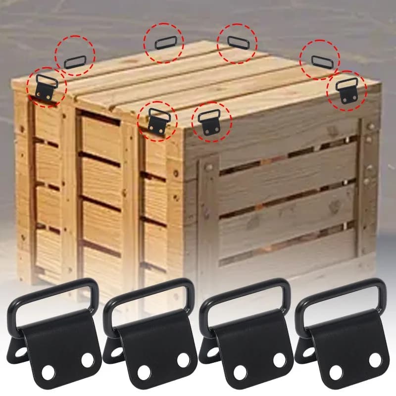 Gancio di fissaggio universale quadrato Anello di ancoraggio per legare Anello di legare per carico in metallo di ferro per rimorchi per camion Accessori per barche camper