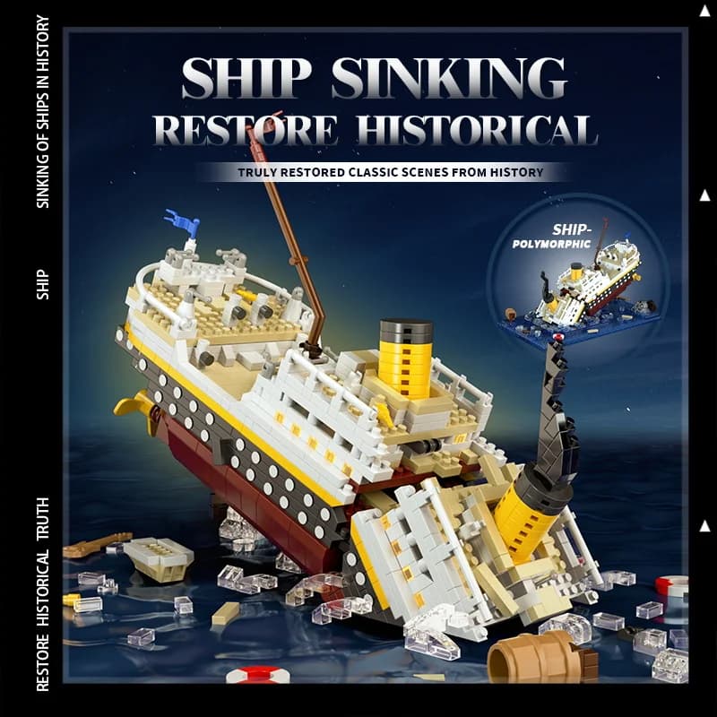 Nuovo arrivo bambini blocchi di costruzione giocattolo di assemblaggio Titanic maschio e femmina puzzle modello di nave da crociera giocattolo per bambini regali di Natale