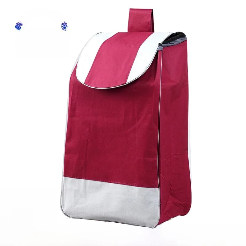 Carrello Grande con Borsa in Tessuto, Extra Alto, per Verdure, con Asta di Trazione, Accessori per Carrello a Mano
