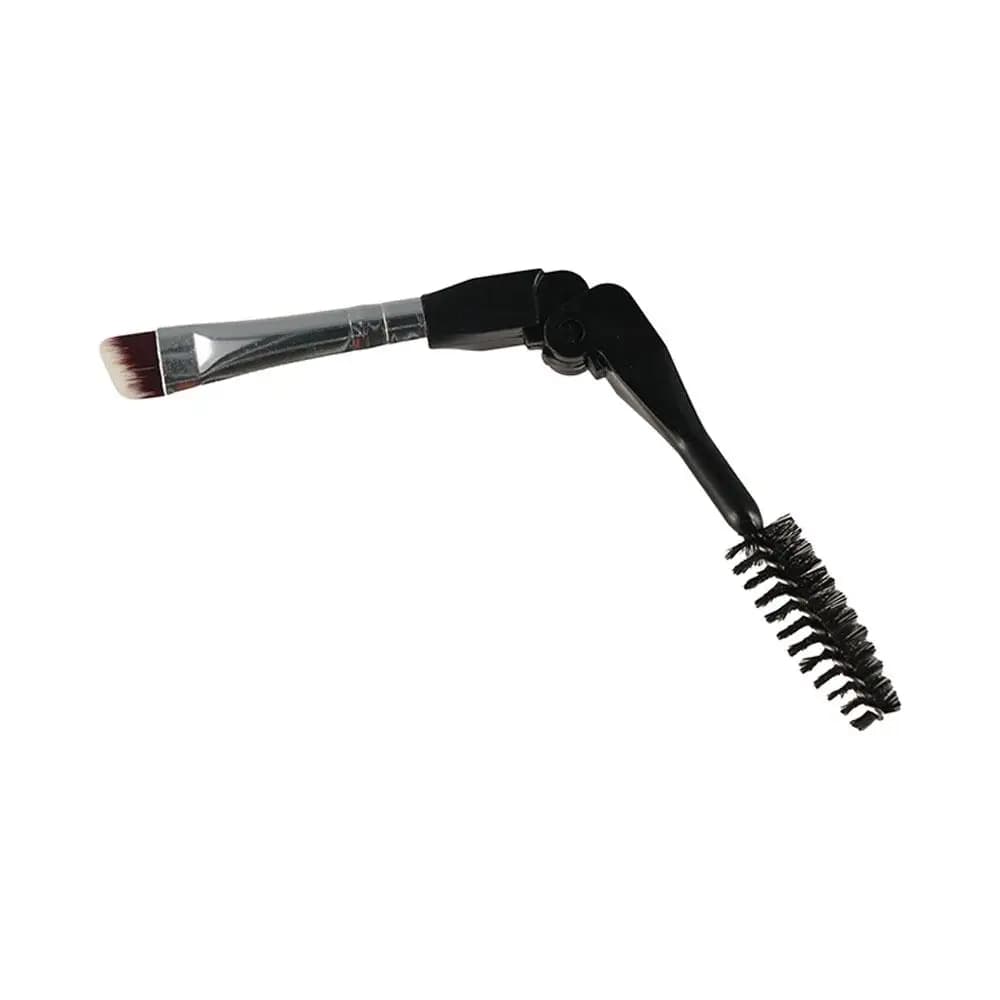 Travel Portable Grooming Tool Makeup Brush Foldable Eyebrow Brush Duo Angled Eyebrow Brush Spoolie Brush Mascara Applicator