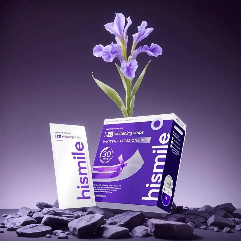 Whitening strips for purple teeth Remove plaque stains Lighting teeth Reduce sensitivity 30 minutes Fast dental oral hygiene stickers