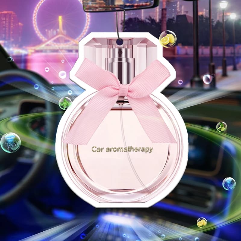 Perfume bottle pink bow incense for auto perfume for auto perfume stick perfume smell outside bag for wind mouth