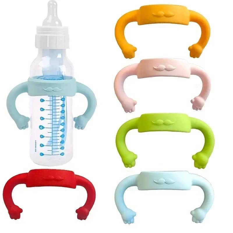 Maniglia per l'alimentazione Maniglie per biberon in silicone facili Maniglia per biberon naturale Maniglia per il trasporto del bambino a collo largo Maniglia leggera