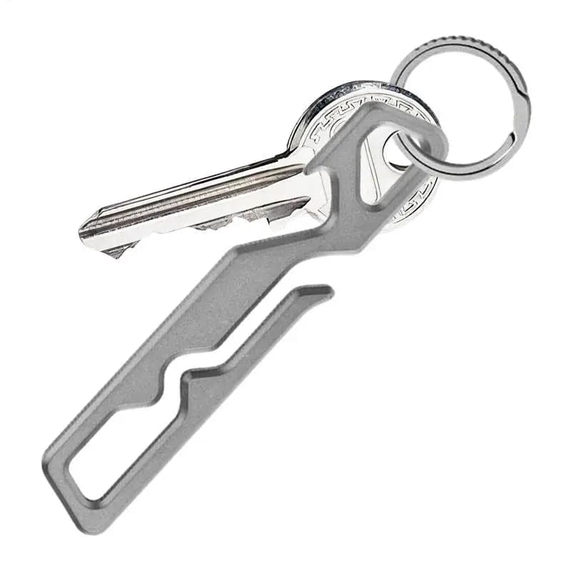 Key Mosque Titanium Alloy Mosque Keychain with clip Light keychain with belt loop for outdoor camping Climbing Race