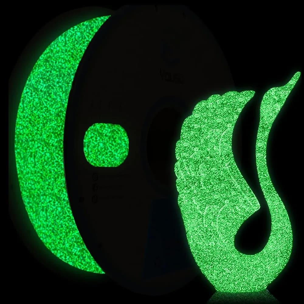 3D Printer Filament Glow In Dark PLA 1.75mm 1kg/500g/250g Color Change Clear Filament Luminous PLA Glowing Firefly Blue Green