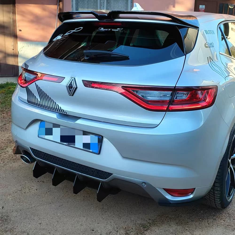Fit Renault Megane GT Stile 2015 2016 2017 2018 2019 2020 Anno Diffusore Posteriore Paraurti Labbra Spoiler Splitter Body Kit Accessori
