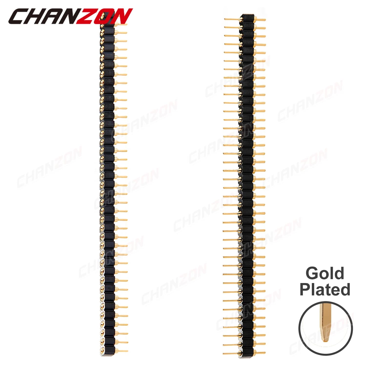 Maschio Femmina Rotonda Singola Fila 40 Pin Header 2.54mm Breakable Passo Impilabile Connettore Striscia per Arduino PCB Presa Bordo 40pin