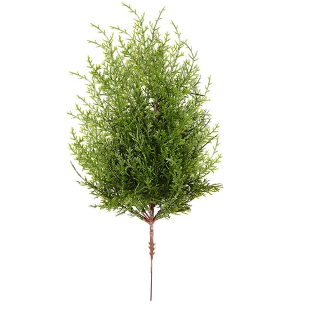 Realistic Artificial Pine Coppers in Plastic, Fin Green Garland for DIY, Fin Cedar Coppers, Plant Imitation