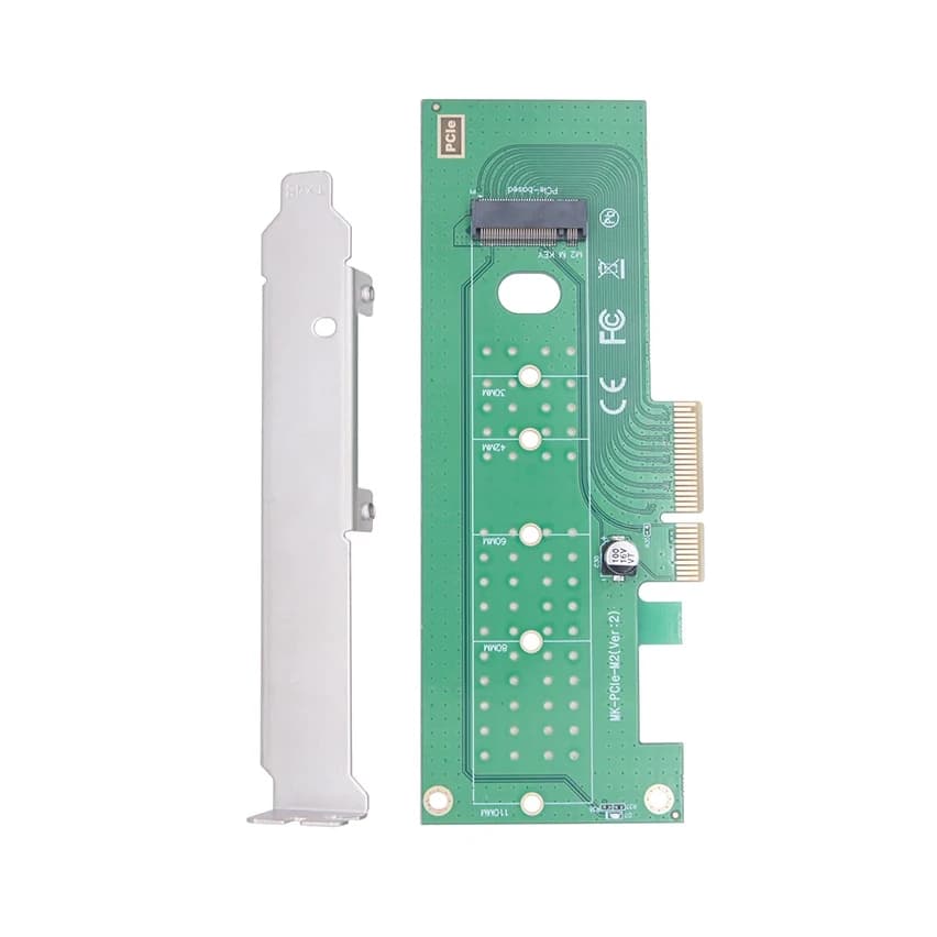 M.2 NVMe SSD To PCI-E 4X 8X 16X PCIE 3.0 Adapter Card Desktop Rear Panel Expansion Support 2230 2242 2260 2280 22110