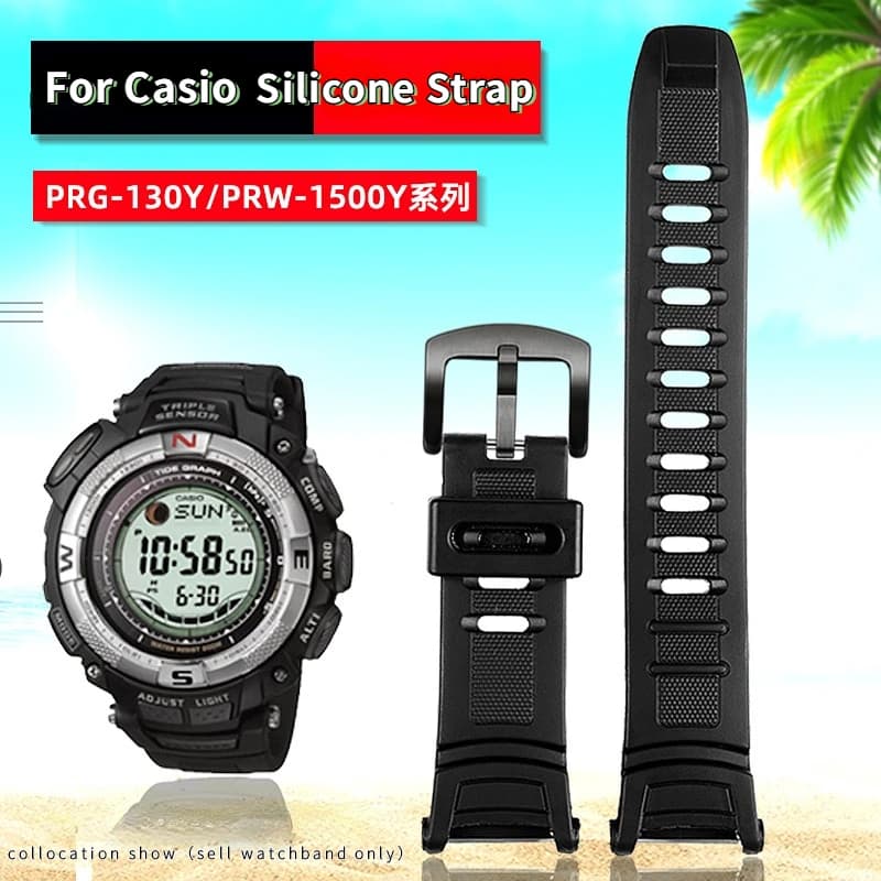 Cinturino in gomma per Casio PROTREK PRW-1500 PRG-130Y PRG-130 PRW-1500Y PRW-1500 26*18mm Cinturino sportivo in resina di silicone da uomo