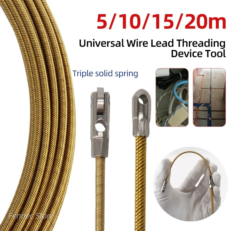 Universal cable threading tool 5/10/15/20m Cable pulling device for electricians with pulley for wire threading