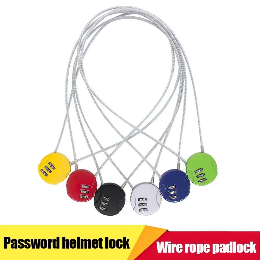 Lucchetto a cifre con fune metallica estesa lucchetto a combinazione intelligente blocco Password lucchetto per casco moto lucchetto antifurto