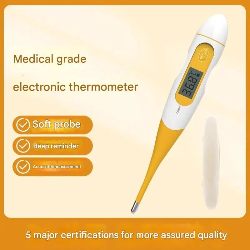 Professional LED Electronic Thermometer Soft Head Waterproof Thermometer for Adult and Child Fast Readings Medical Tools