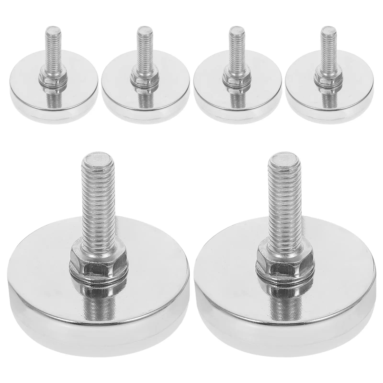 Set di 6 Piedini Regolabili per Mobili, Gambe Avvitabili Resistenti per Armadi, Sedie, Tavoli, Rialzi per Mobili in Legno