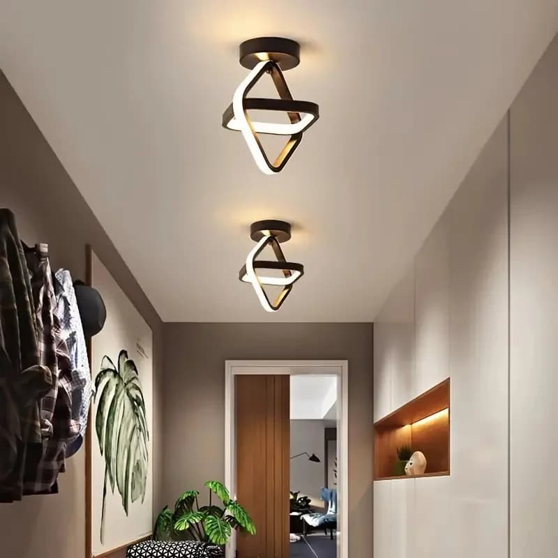 Plafoniere per corridoio a strisce LED Lampade da soggiorno moderne e minimaliste per balcone Ingresso Scala Decorazioni per la casa Forme multiple