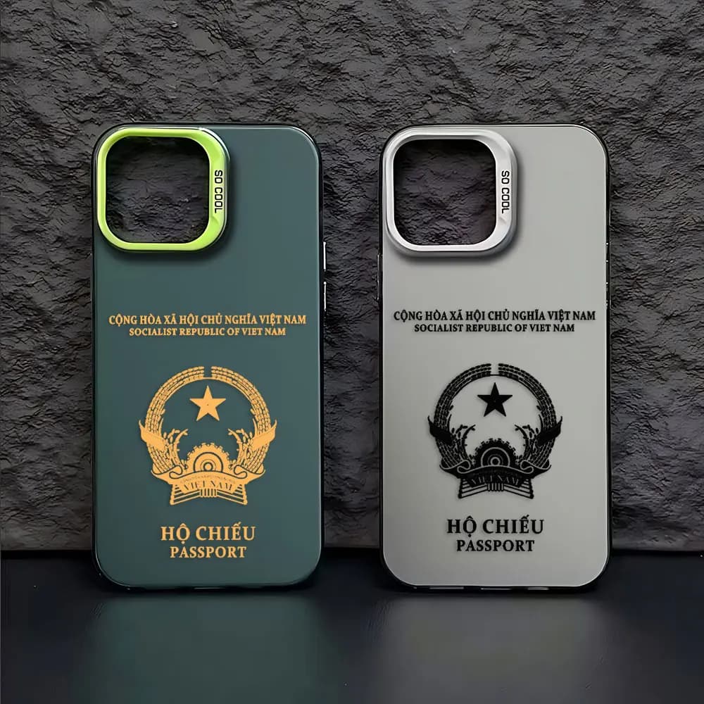 Custodia per passaporto Vietnam per iPhone 16 15 14 13 12 11 mini Pro Max X XR XSMAX 8 7 Plus Cover posteriore opaca anticaduta