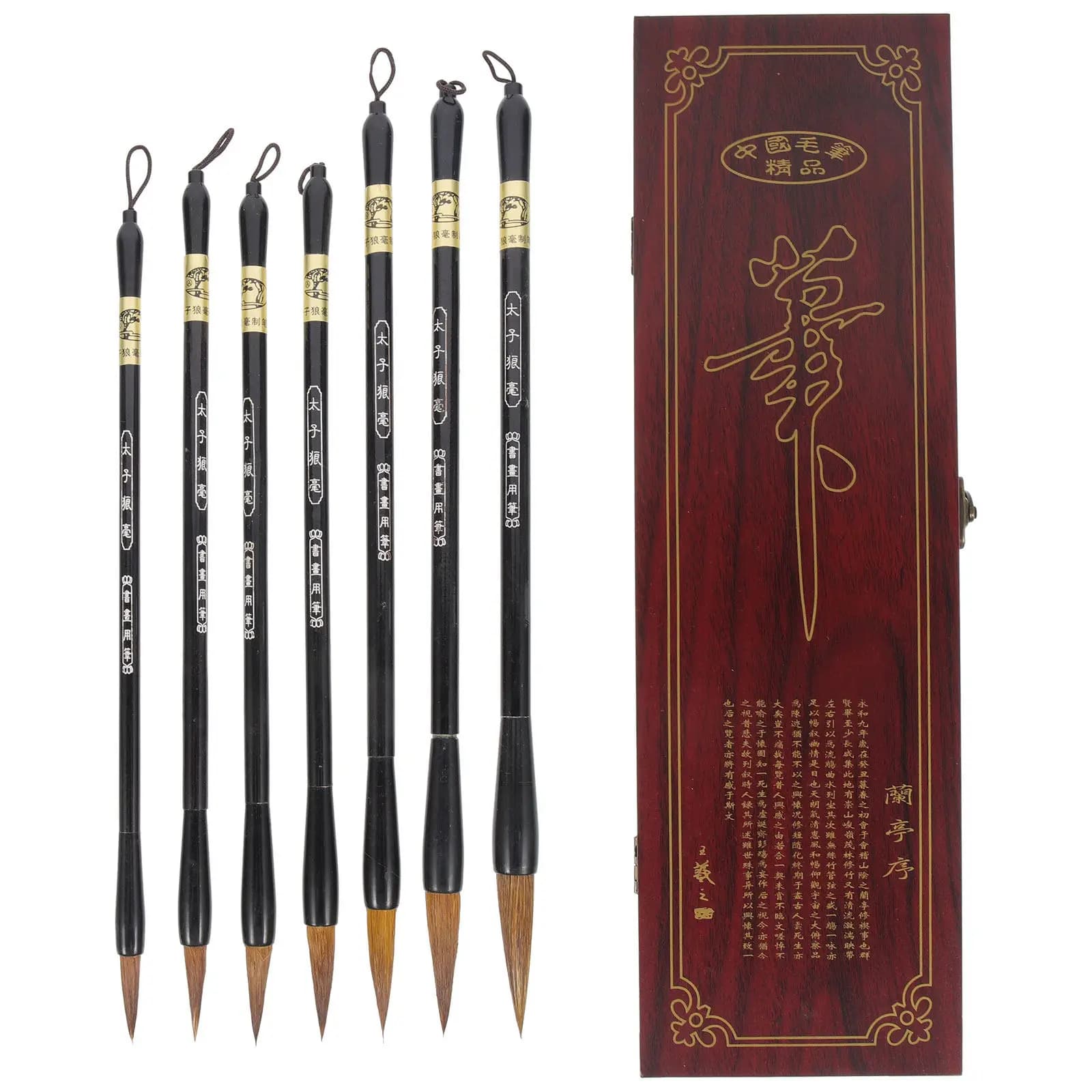 1Set Chinese Calligraphy Brush Pen Set Multi-Function Watercolor Brush Portable Paint Accessory for Art Drawing