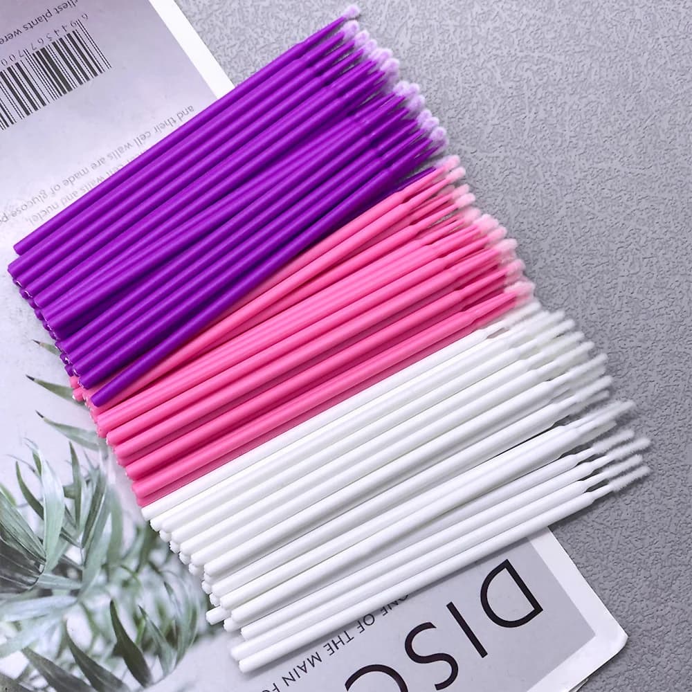 300/500pcs Micro Brush Use And Drop Lash Removal Tampone Microbrush Mascara Bacchette Applyer Extension Eyelash Brushes Tool Makeup