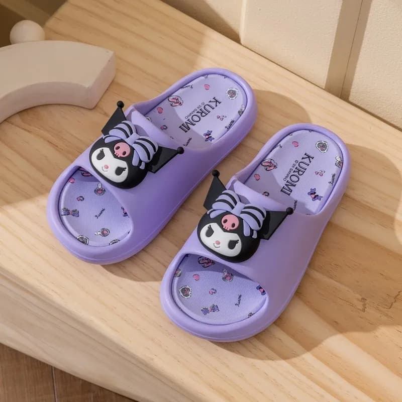 Anime My Melody Hello Kitty Kuromi Women Cool Slippers New Sanrio Cinnamoroll House Slippers Cute Girl Summer Bathroom Slippers