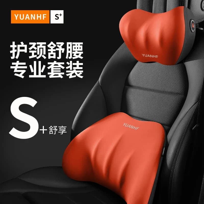 Supporto per poggiatesta lombare per seggiolino auto Memory Foam Cuscino per collo in vita Supporto per la schiena da viaggio per auto