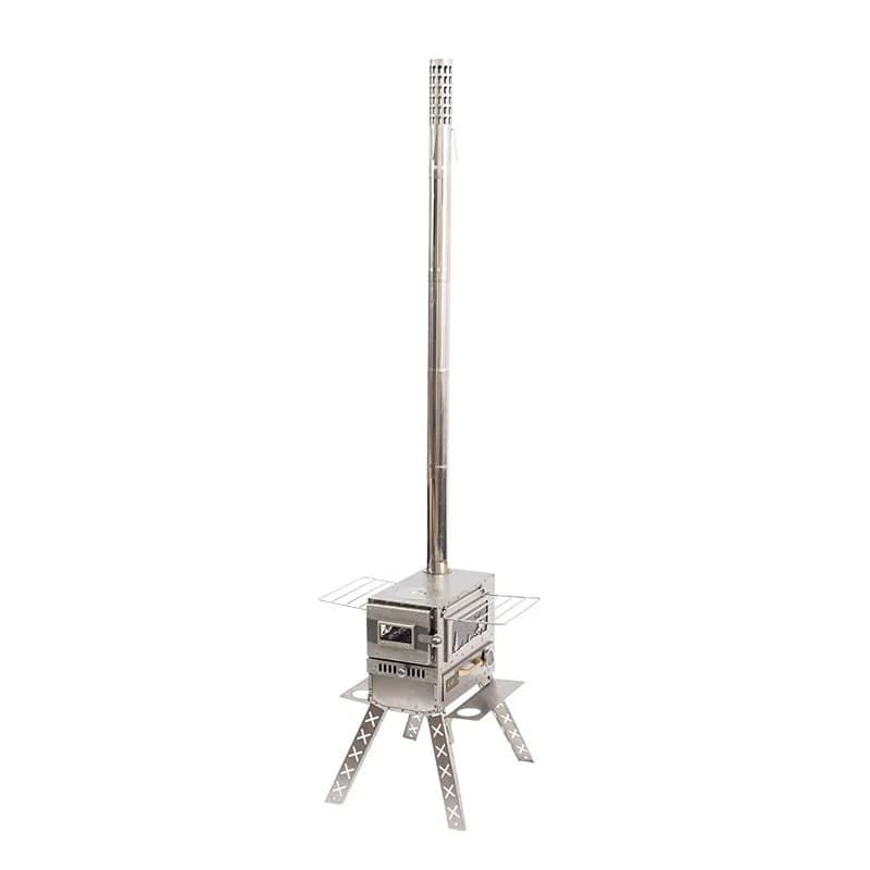 Portatile stove for camping in the open, Wood stove for hiking and tent