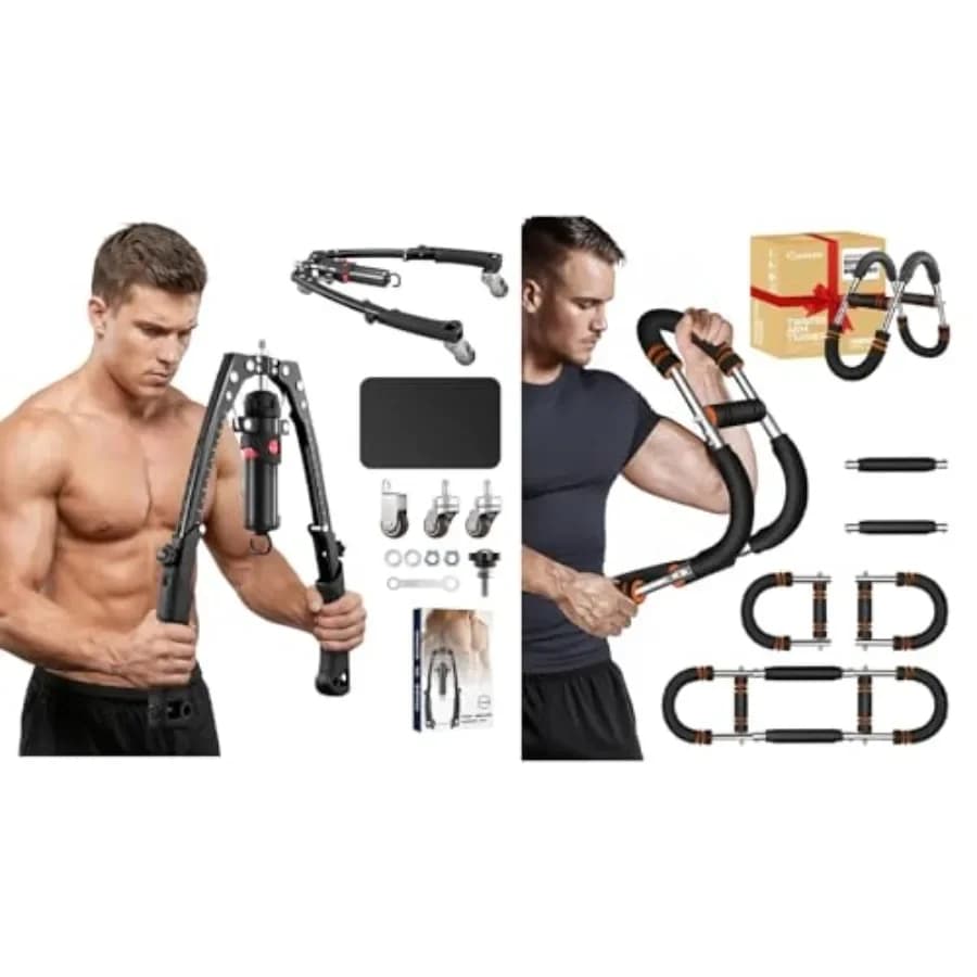 Attrezzo Idraulico 3-in-1 per Allenamento Pettorali con Ruota Addominale per Palestra Domestica, Telaio in Acciaio Nero, Resistenza Regolabile 20-60LB