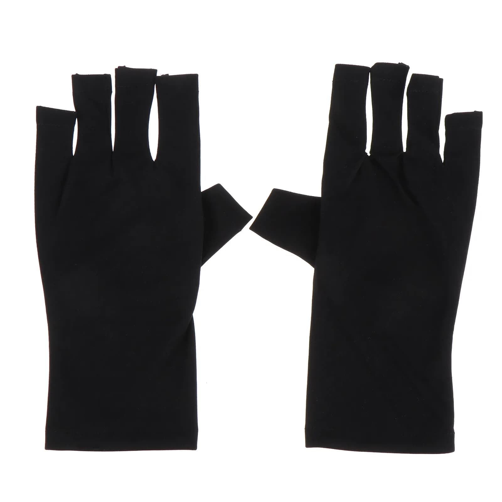 2-piece UV protective gloves, comfortable and breathable, in polyester, with half fingers, for outdoor sports, for cycling and climbing