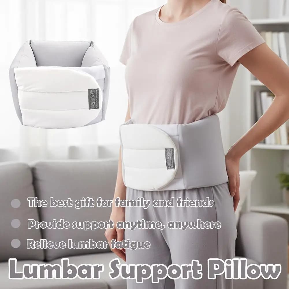 Cuscino Lombare per Sonno Profondo in Flanella, Supporto per la Schiena per Alleviare il Dolore, Ideale per Chi Dorme su un Fianco o sulla Pancia