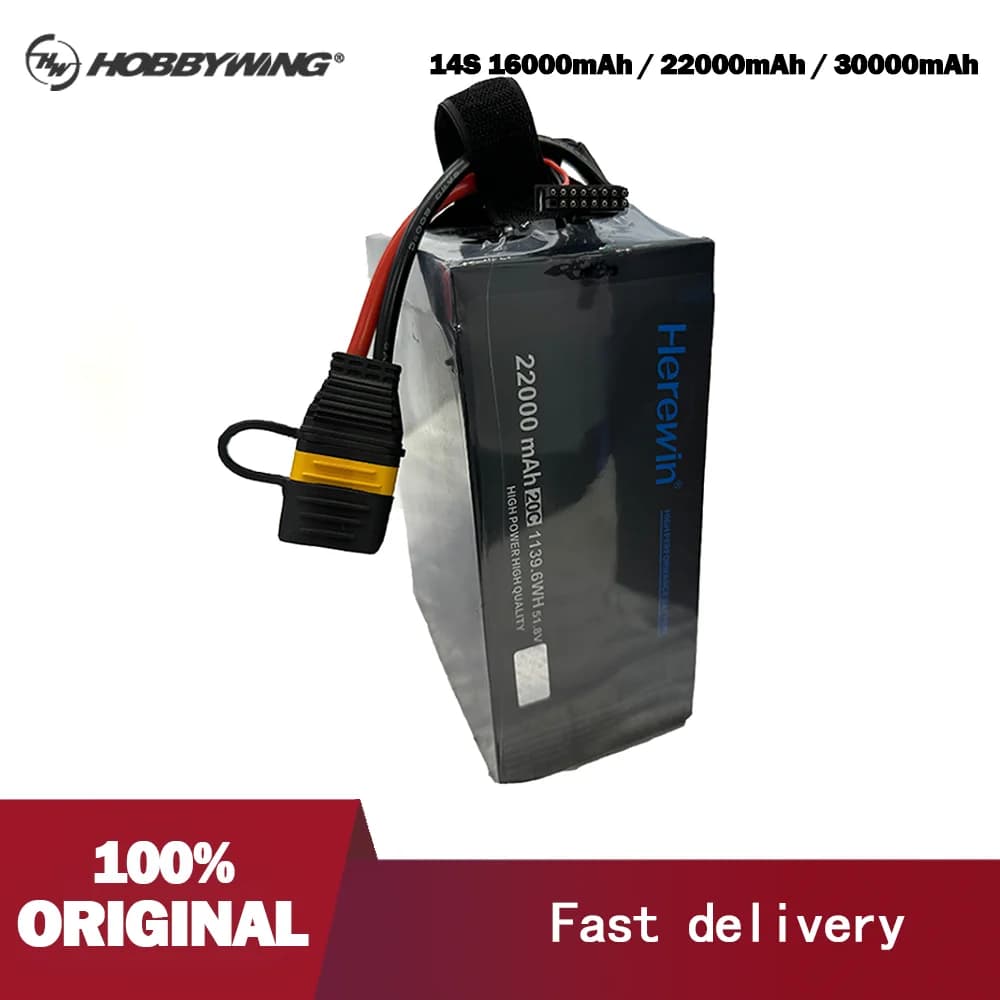 Originale Herewin 16000mah 22000mAh 30000mAh 20C 14S AS150U Spina Protezione Agricoltura Drone UAV Li-Po Batteria Al Litio
